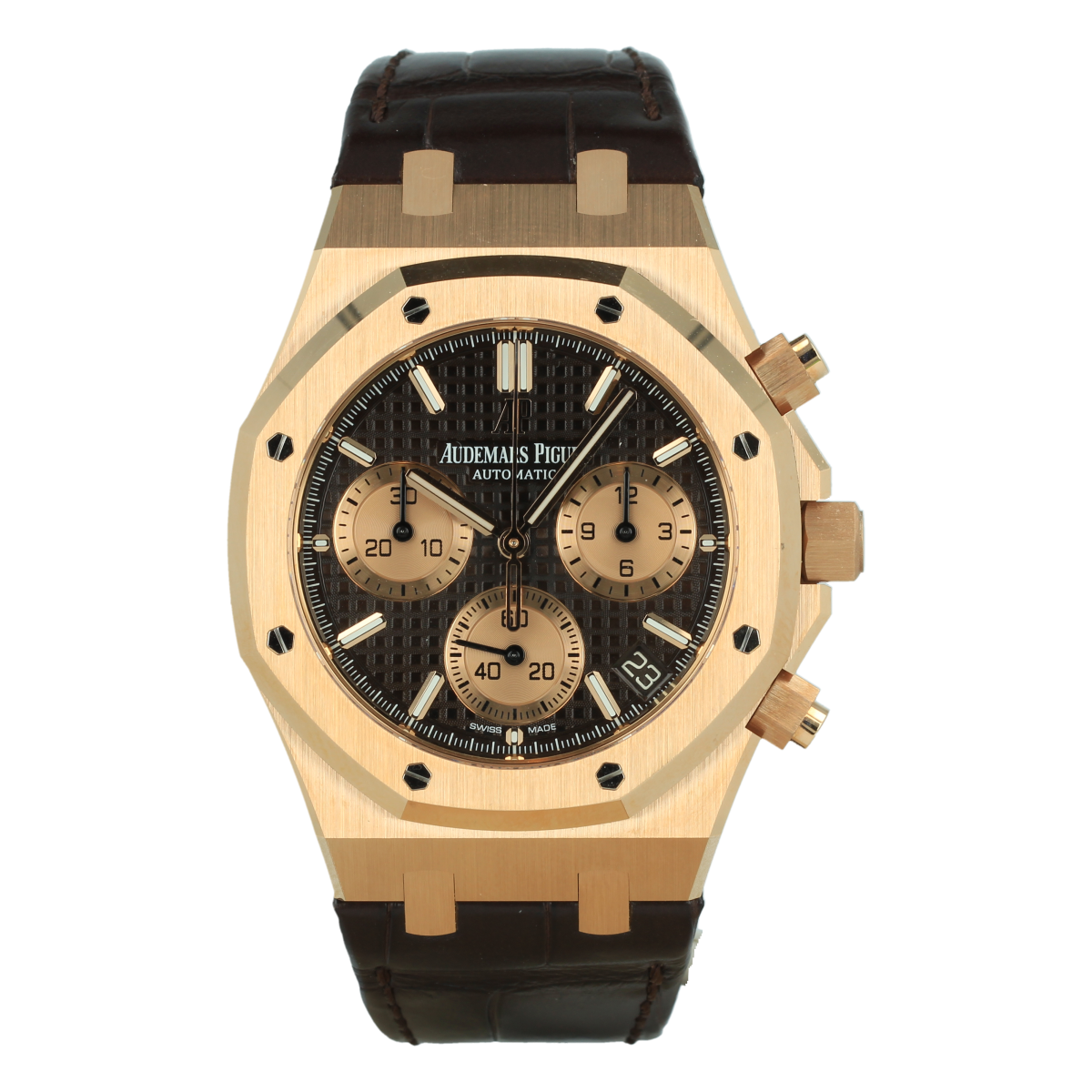 Audemars Piguet Royal Oak Chronograph 26239OR Pink Gold Brown Dial *Brand-New* | Buy pre-owned Audemars Piguet watches
