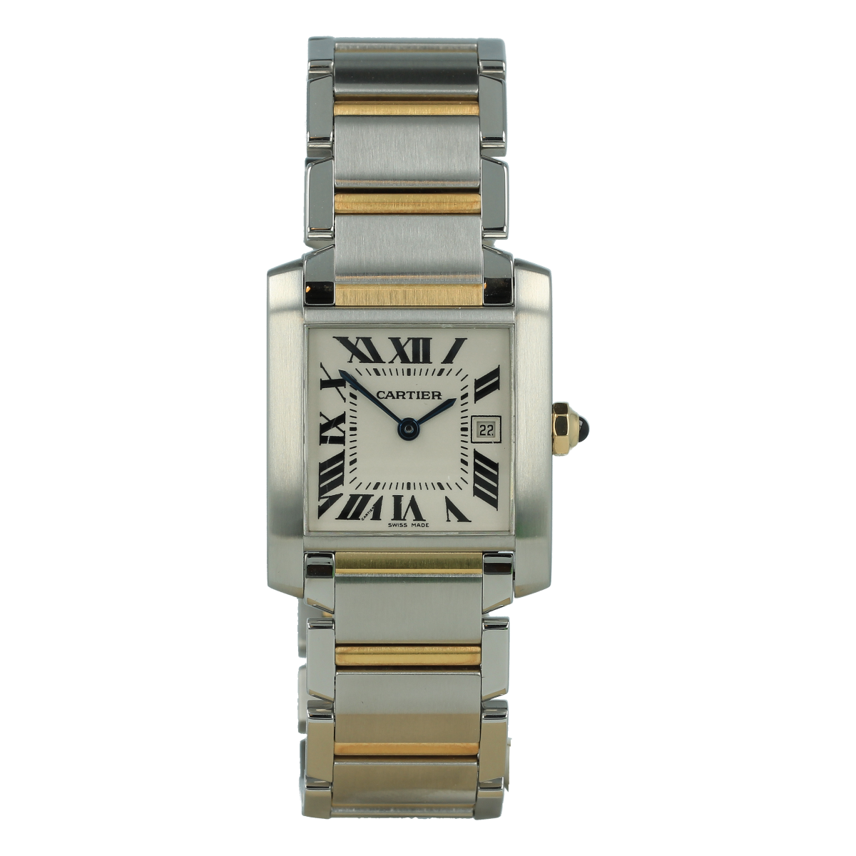 Cartier Tank Française de Aero y oro 2465 | Comprar reloj Cartier de segunda mano