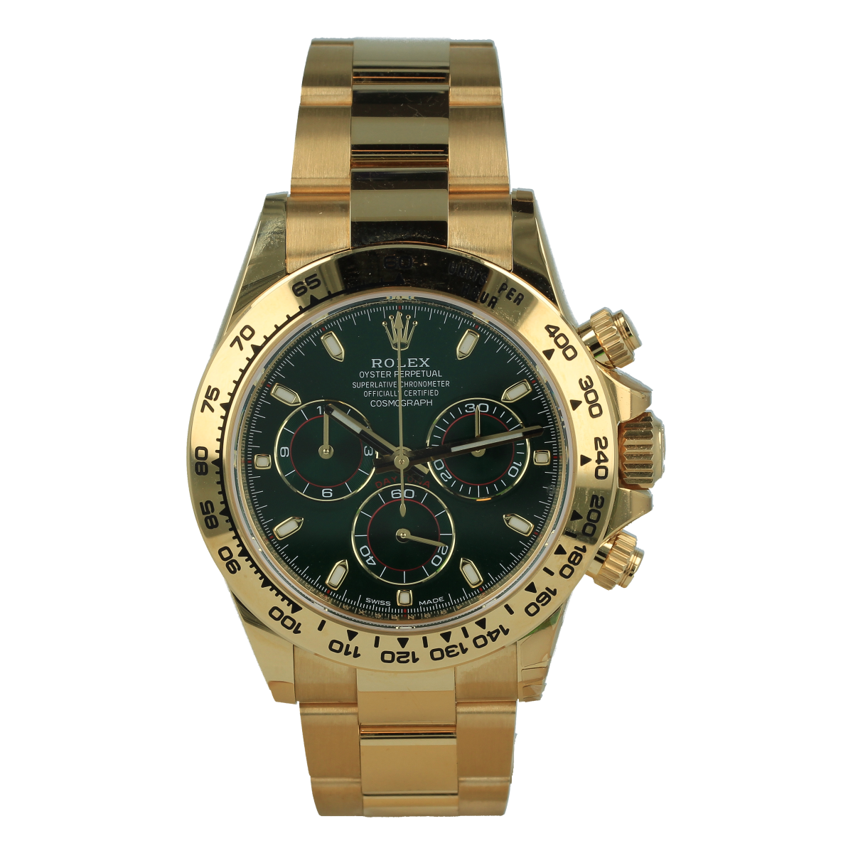 Rolex Cosmograph Daytona 116508 Yellow Gold green dial *New* | Buy pre-owned Rolex watch