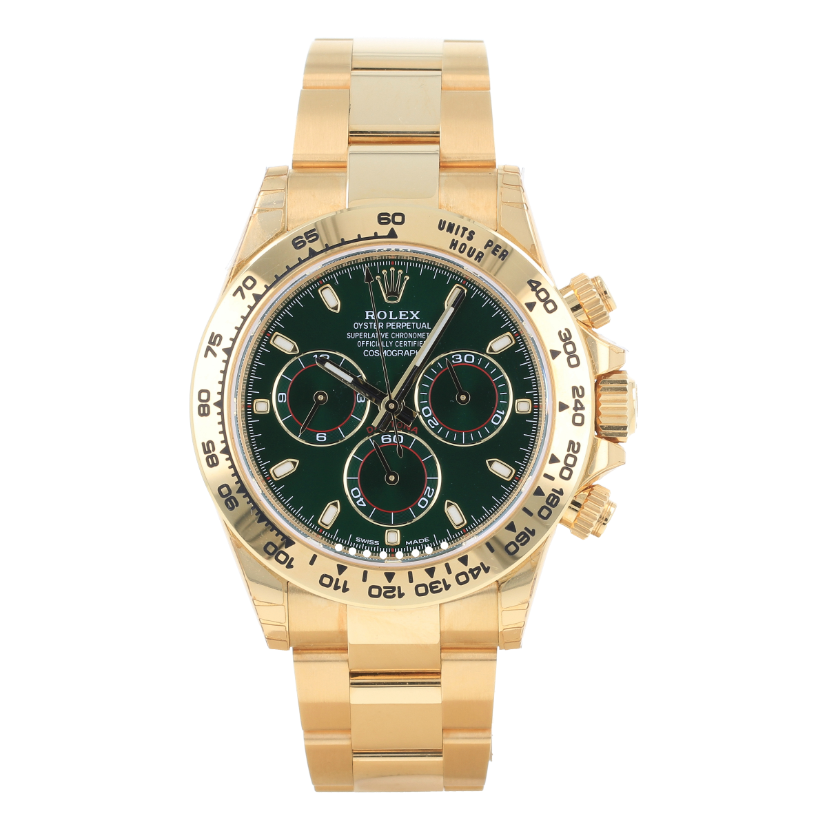 Rolex Cosmograph Daytona – Ref. 116508 – Oro Amarillo – Esfera Verde “John Mayer – Año 2020 – Con Stickers– Completo [ID15801] | Comprar reloj Rolex de segunda mano