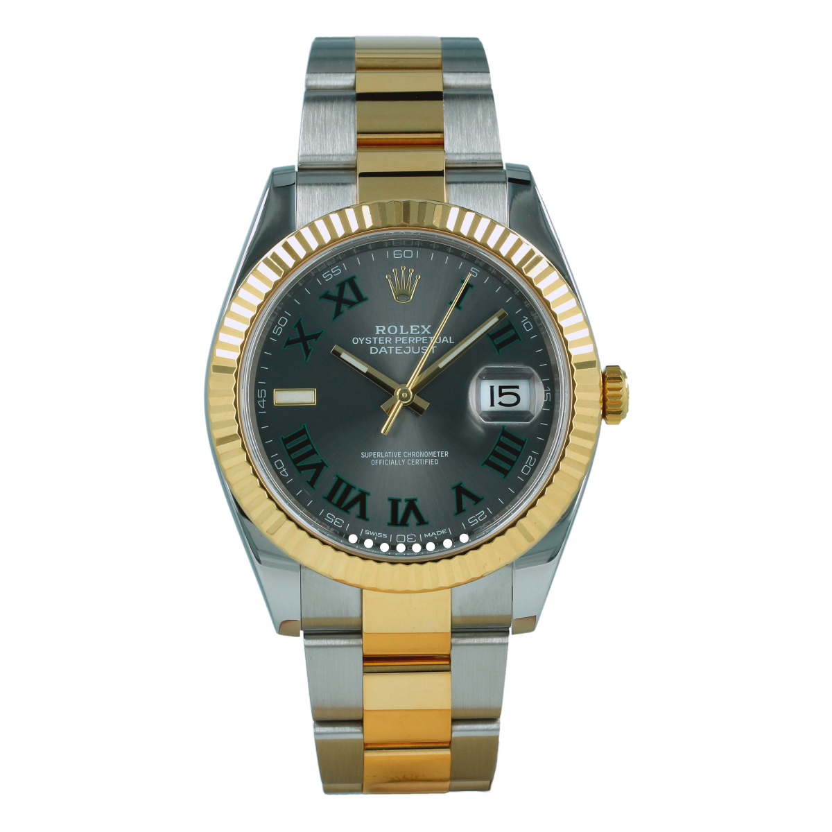 Rolex Datejust 41 – Ref. 126333 – Acero y Oro Amarillo – Esfera “Wimbledon – Año 2018 – Completo [ID15726] | Comprar reloj Rolex de segunda mano