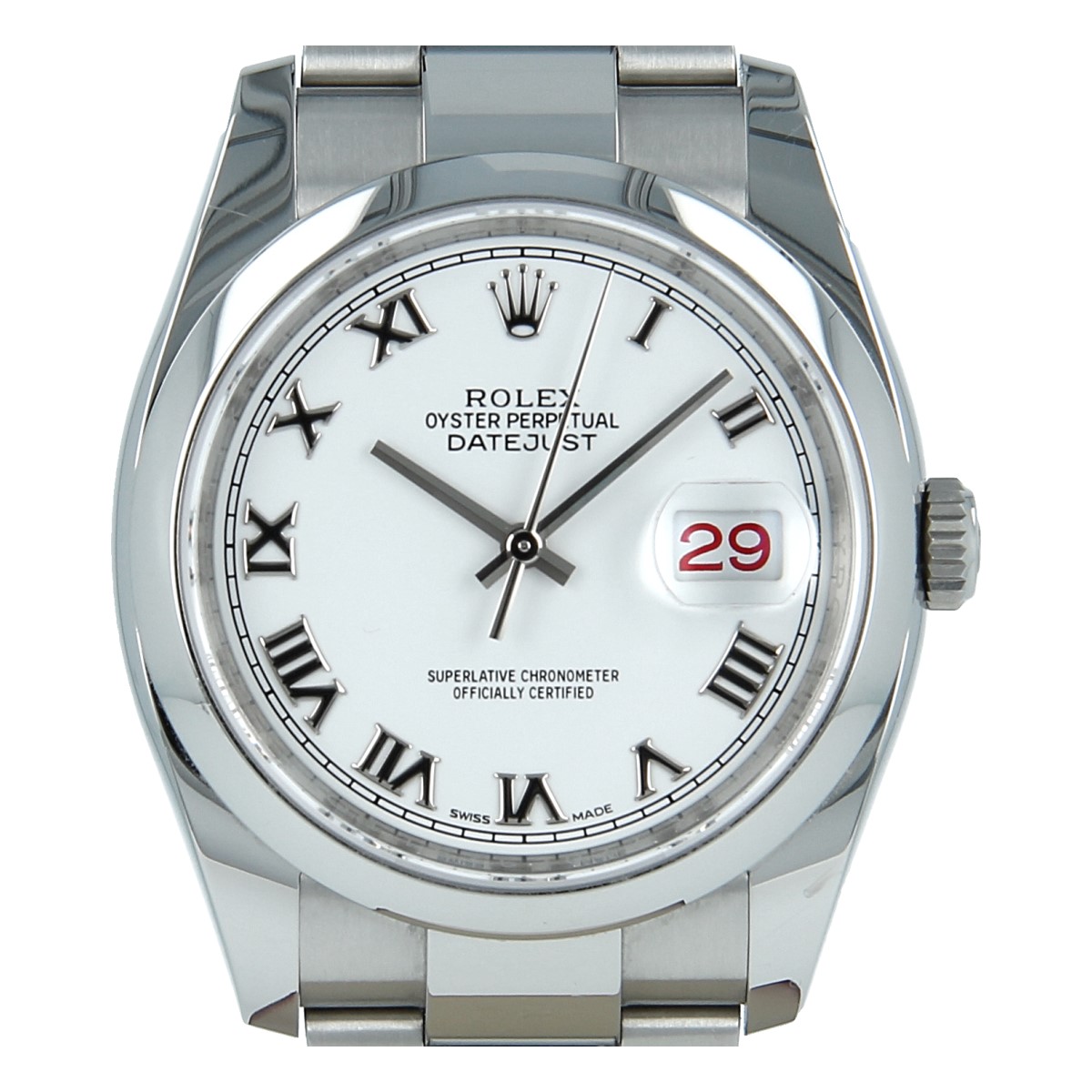 rolex datejust 36mm white dial