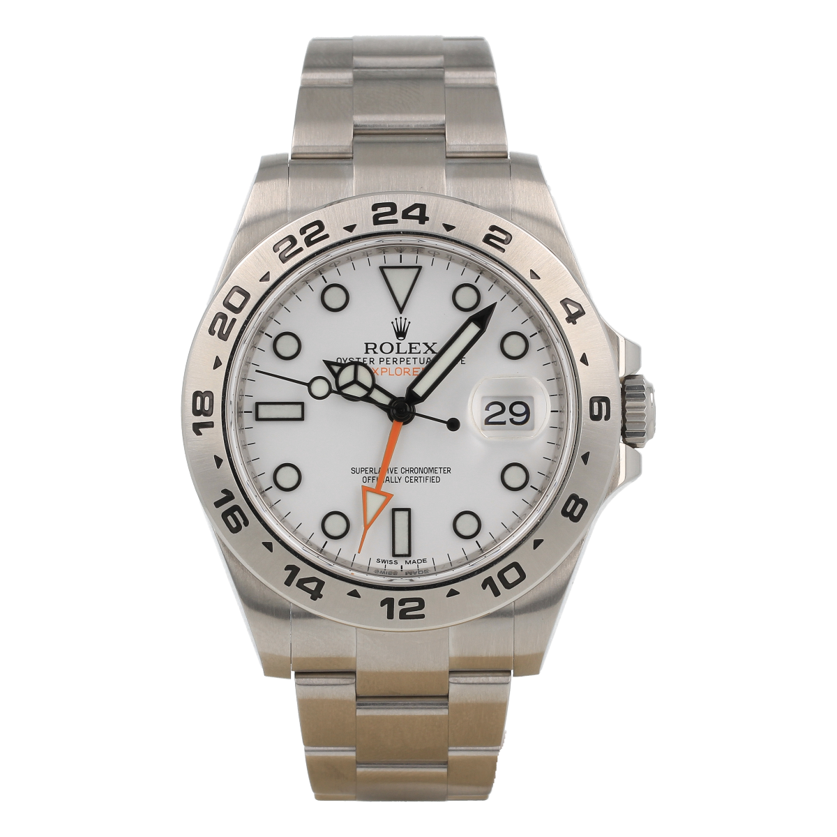 Rolex Explorer II 216570 White Dial *Full Set 2015* [ID15757] | Buy pre-owned Rolex watch