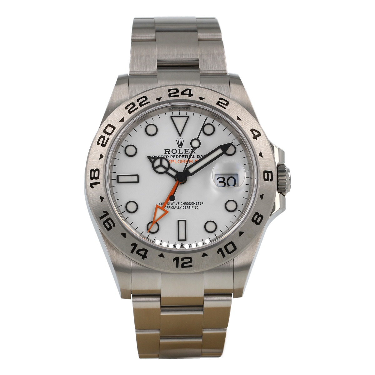 Rolex Explorer II – Ref. 226570 – Weißes Zifferblatt – Jahr 2023 – Nagelneu mit Einigen Stickern – Komplettset [ID15704] | Kaufe gebrauchte Rolex-Uhr