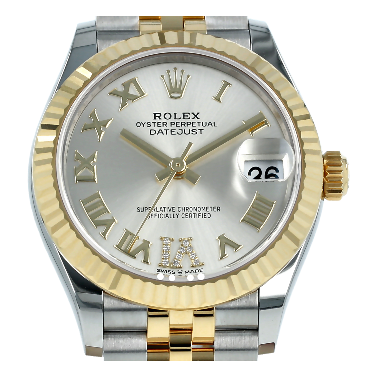 rolex lady datejust gold and steel