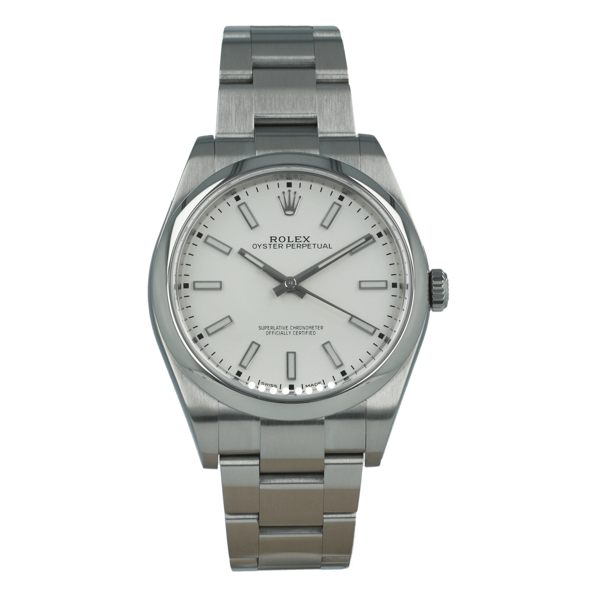 Rolex Oyster Perpetual 114300 39mm Esfera Blanca *Como Nuevo* | Comprar reloj Rolex de segunda mano