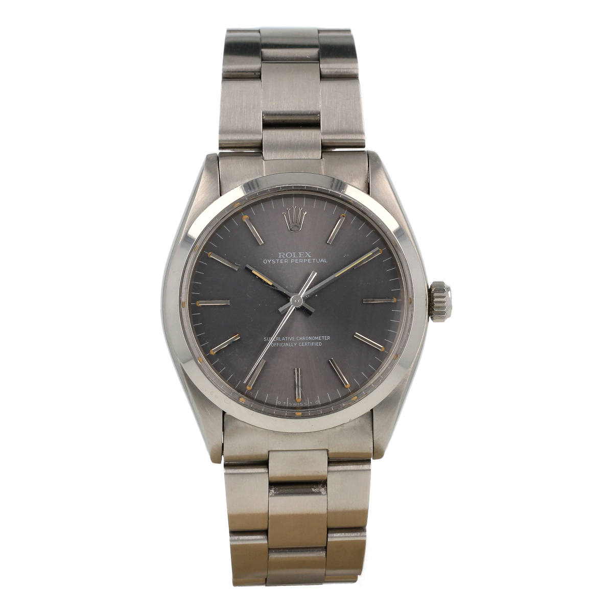 Rolex Oyster Perpetual 34 – Ref. 1002 – Esfera Gris – Año 1985 – Completo [ID15692] | Comprar reloj Rolex de segunda mano