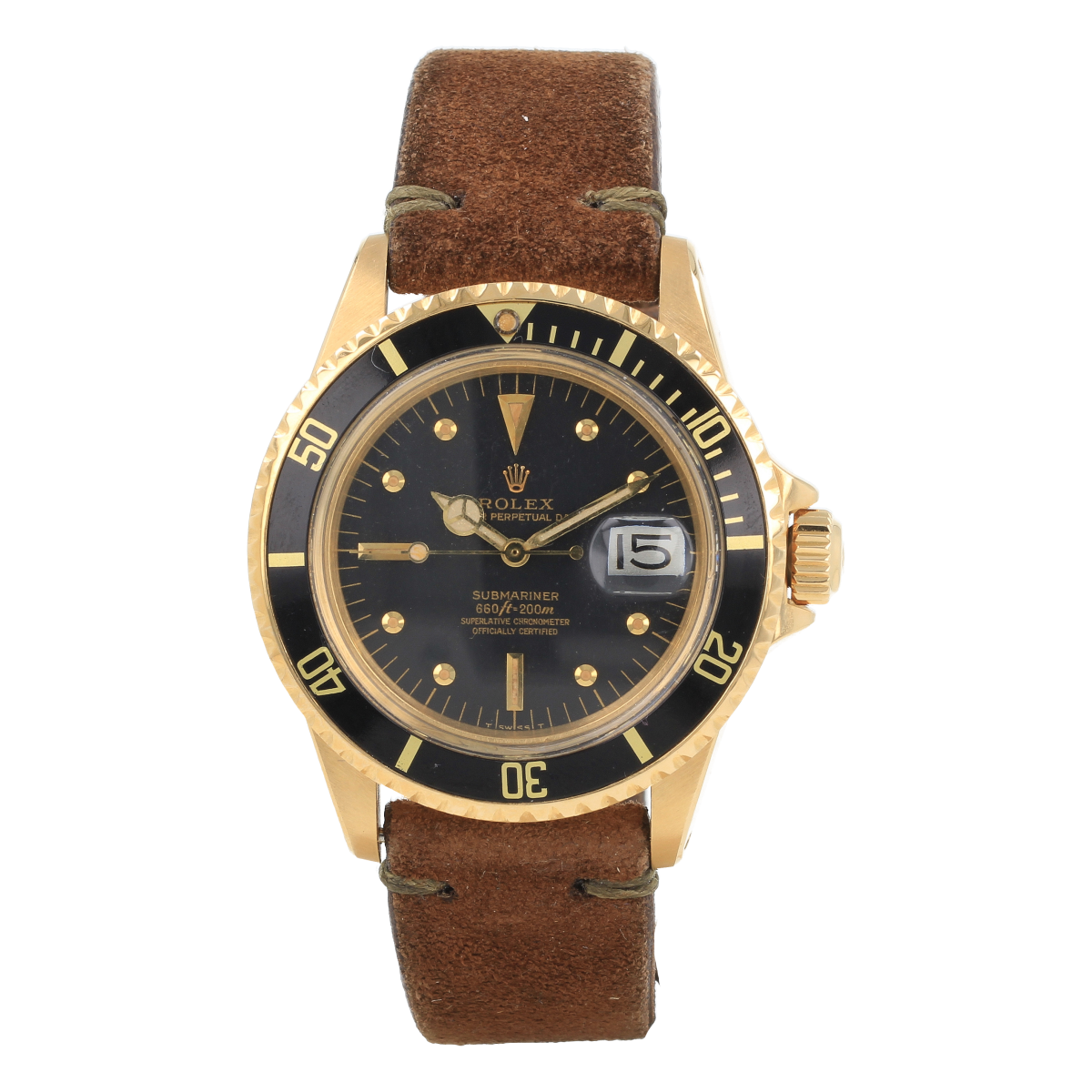 Rolex Submariner Date 1680/8 Yellow Gold 